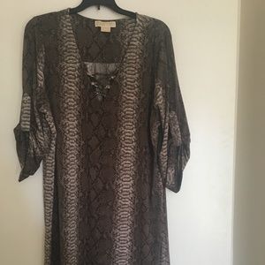 1X Michael Kors Animal Print Tunic Bouse